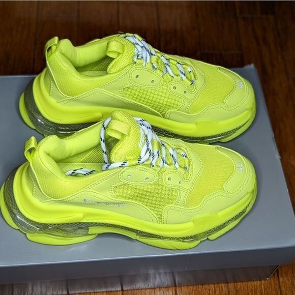 Balenciaga Shoes - Balenciaga Women’s Sneaker Triple S Neon Yellow Sneaker Women's 10 US 40 EU.